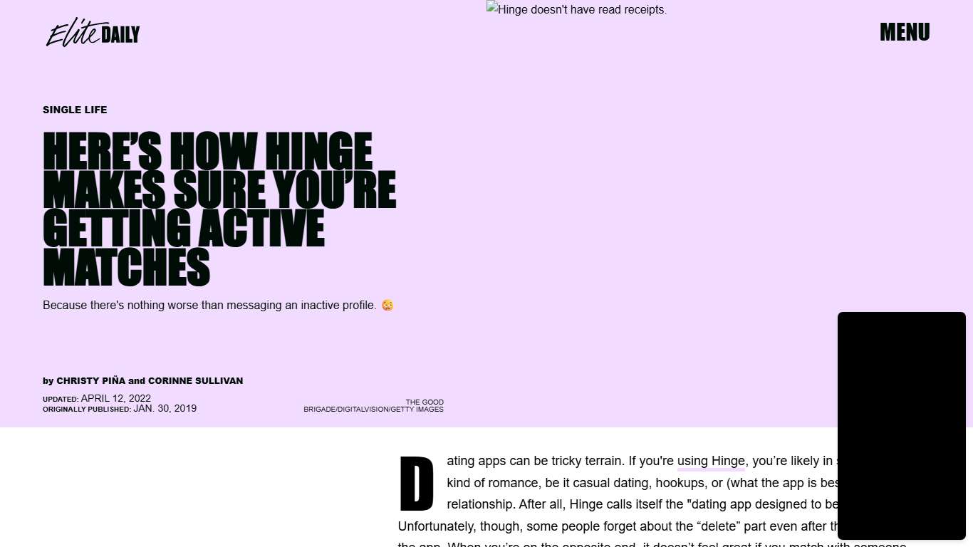 Does Hinge Have Read Receipts? Here's How To Know A Match Is Active